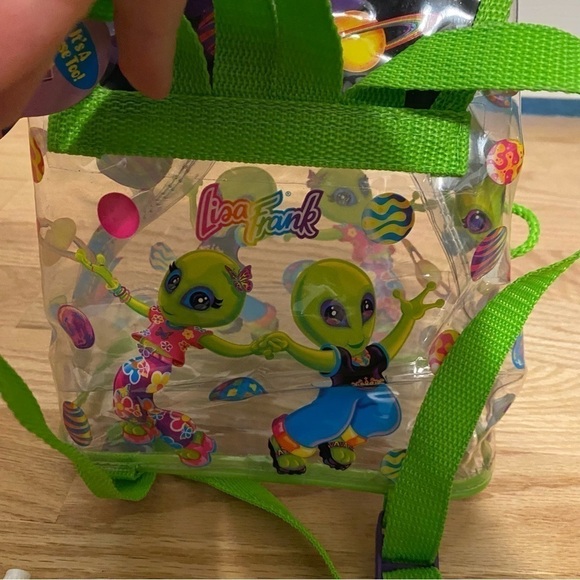Vintage Lisa Frank Zoomer & Zorbit Dancing Aliens Mini Bag W/ Stickers Stampers - Picture 7 of 11